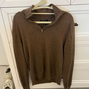 Banana Republic Brown Wool Quarterzip